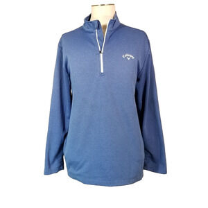 Callaway golf sweater men's XL extra large Blue long sleeve 1/4 zip fleece